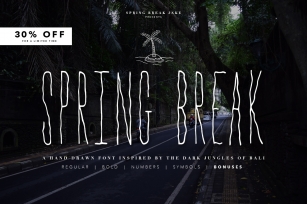Spring Break Font & Bonus Graphics Font Download
