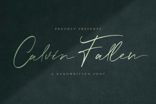 Introducing Calvin Fallen - Handwritten Signature Font Calvi Font Download