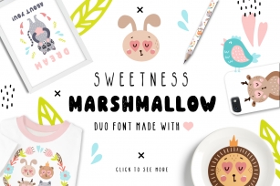 Sweetness Marshmallow - Font Duo Font Download