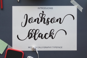 Jonhson Black Script Font Download