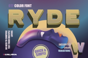 Ryde - sans serif color font Font Download