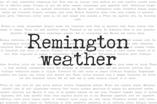 Remington Weather Font Download