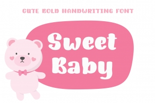 Sweet Baby | Bold Handwriting Font Font Download