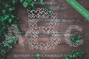 Butterfly Font - Alphabets Butterfly Shapes for Crafters Font Download