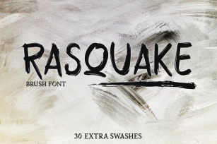 RASQUAKE brush font EXTRA swashes Font Download