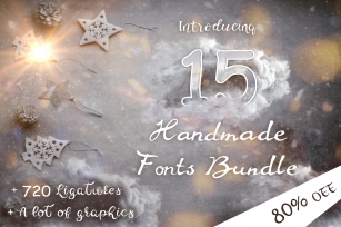 15 Creative Handmade Fonts Bundle Font Download