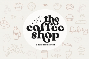 Coffee Shop Doodles - Dingbat Font Font Download