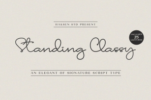 Standing Classy Script Font Download