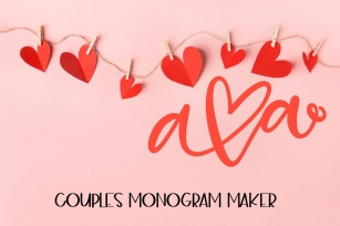 Couples Monograms - Initials perfect for Weddings! Font Download