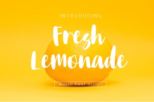 Fresh Lemonade brush font Font Download