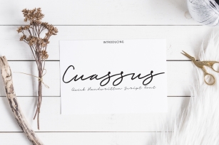 Cuassus | Script font Font Download