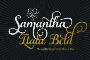 Samantha Script Italic Bold Font Download