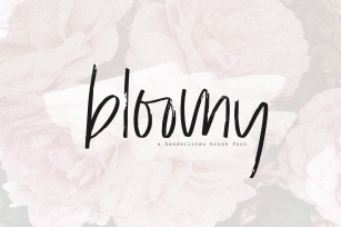 Bloomy - A Handwritten Brush Font Font Download