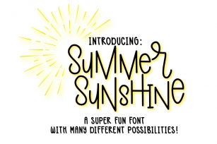 Summer Sunshine Hand Lettered Font Font Download