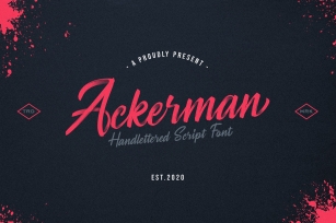 Ackerman Handlettered Script Font Font Download