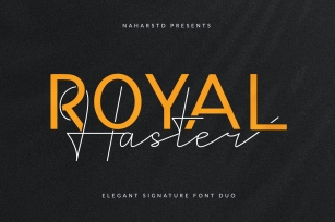 Royal Haster | Elegant Signature Font Duo Font Download
