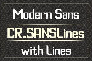 CR_SANSLines - Sans Serif Font with curved lines Font Download