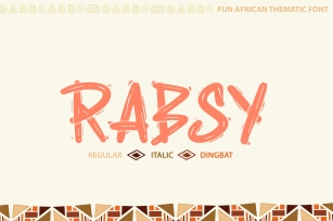Rabsy African pattern font Font Download