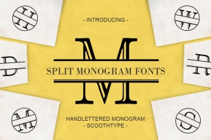 Split Letter Monogram Font Font Download