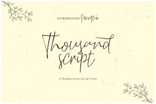 Thousand Script Font Download