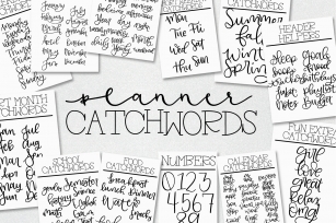 Planner Catchwords - Over 100 Catchwords In Font Form Font Download