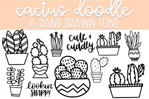Cactus Doodle Font | Doodle Font Font Download