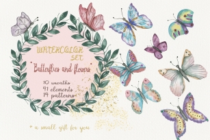 Watercolor set Font Download