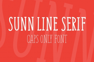 SUNN Serif Line Caps Only Font Font Download