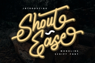 Shout Ease | Monoline Script Font Font Download