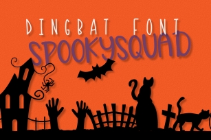 Spooky Squad - A Halloween Dingbat Font Font Download