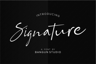 BS Signature Font Download