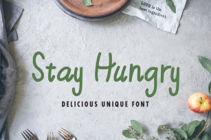 Stay Hungry - Food Font Font Download