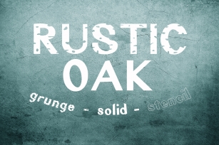Rustic Oak A Grunge, Solid, and Stencil Font Font Download