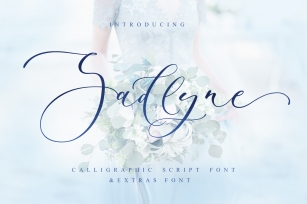 Sadlyne calligraphic font & extras Font Download