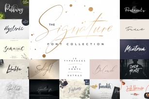 Signature font collection 15in1 Font Download