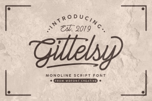 Gittelsy | Monoline Script Font Font Download