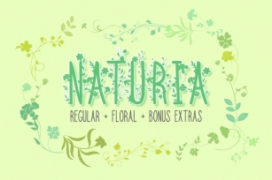 Floral Font | Flowers Font | Naturia - Thin Font with Bonus Font Download