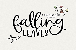 Falling Leaves - A Font Duo with Doodles Font Download