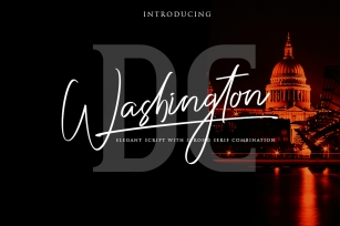 Washington DC  Elegant Font Duo Font Download
