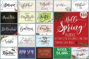 Hello Spring Bundle Font Download