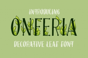 Onferia - decorative leaf font Font Download
