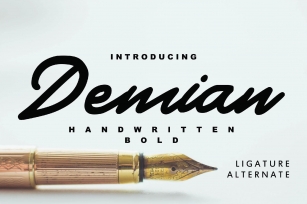 Demian - Handwritten Bold Typeface Font Download