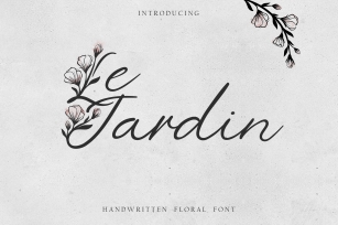 Le Jardin Floral Font Font Download
