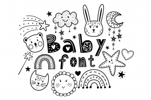 Baby cute font Font Download