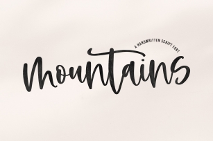 Mountains - A Handwritten Script Font Font Download