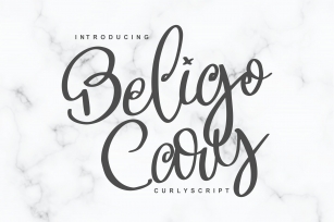 Beligo Cary | Curly Script Font Font Download