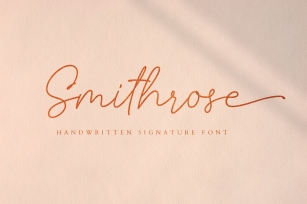 Smithrose - Signature Typeface Font Download