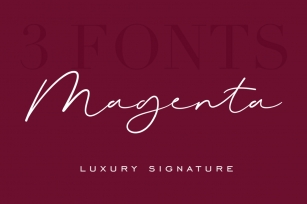 Magenta - 3 Luxury Signature Font Font Download