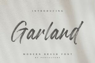Garland - Modern Brush Font Font Download