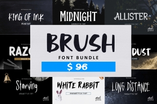 Brush Font Bundle Font Download